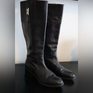 Ralph Lauren Black Leather Riding Boots - “Maribel”